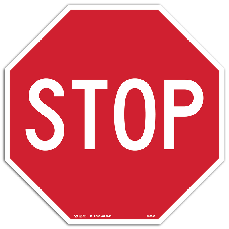 Slip-Rated Floor Sign - Stop Sign
