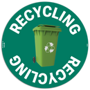 Slip-Rated Floor Sign - Recycling Bin (Rolling)