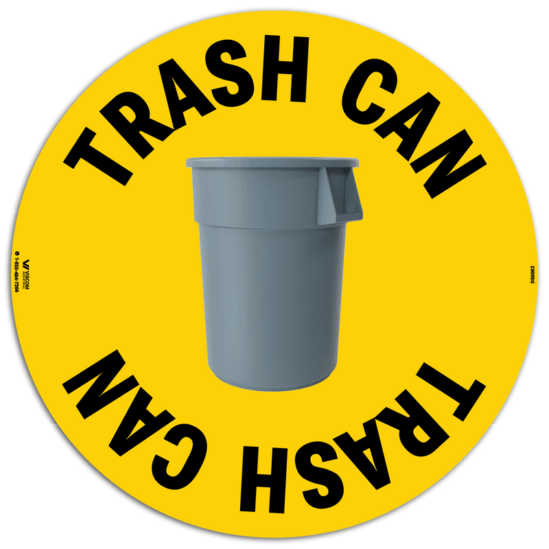 Slip-Rated Floor Sign - Trash Can (Poly)