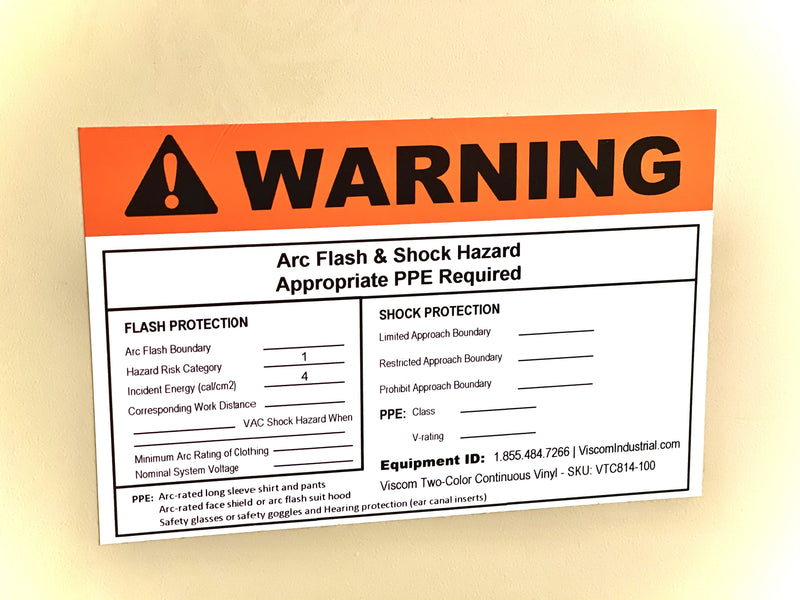 Warning Sign Header 300X Model Die-Cut Warning OSHA Header Roll